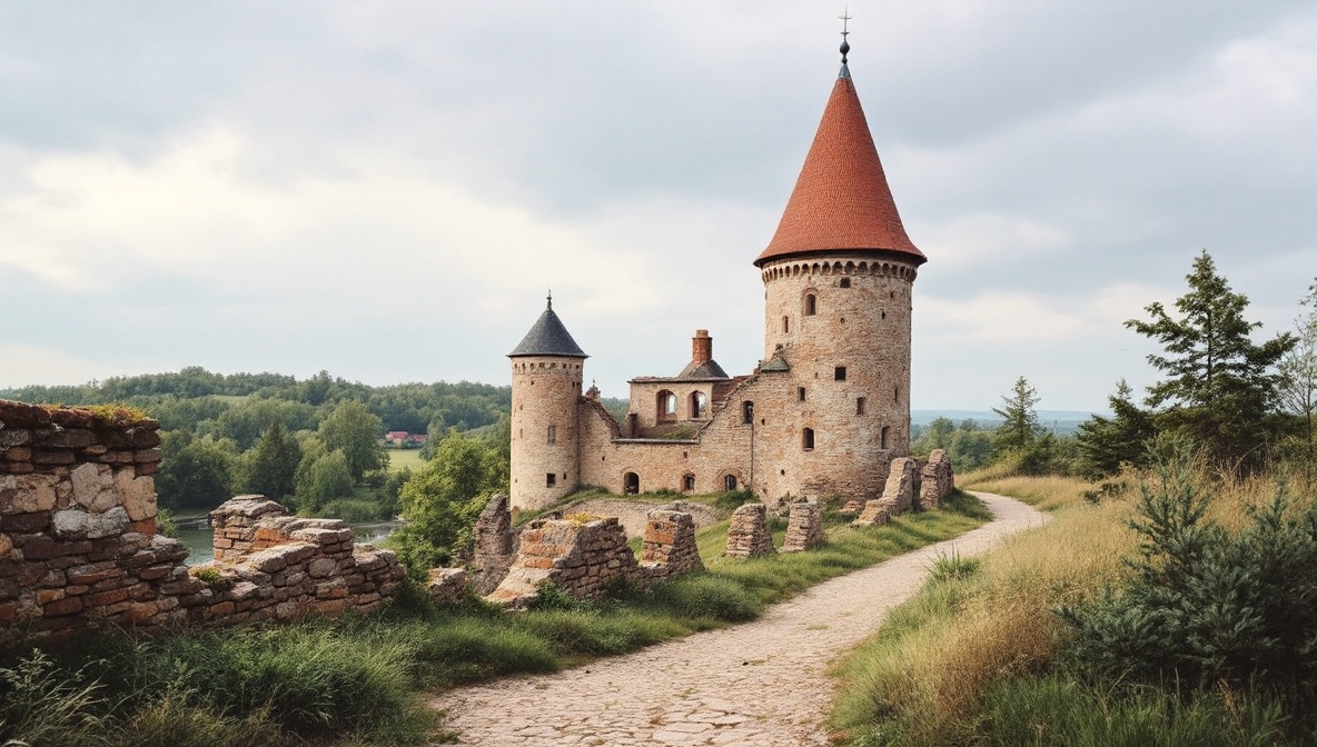 Ruiny zamku Kazimierza Wielkiego w Inowłodzu